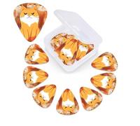 Orange Cats Print Guitar Picks 12 Pack Guitar Plectrums with Storage Box Bass Picks For Acoustic Guitar Bass Electric Ukulele Includes 0.46mm, 0.71mm, 0.96mm