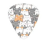 Orange Cats Printed Guitar Picks,12 Pack Personalized Guitar Picks For Bass Acoustic Guitar Electric Guitar Includes 0.46mm/0.71mm/ 0.96mm