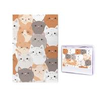 Orange Cats Puzzle for Adults 1000 Pieces, Wooden Jigsaw Puzzle from Photos, Challenging Puzzles Perfect for Game Nights, Home Decoration Puzzles Gift for Holiday Birthday