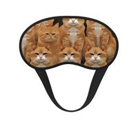 Orange Cats Sleep Eye Mask for Women Men Soft and Comfortable Sleep Mask Blackout Sleeping Eye Cover for Travel Yoga Nap Shift Work