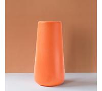 Orange Ceramic Vase, 19.5cm H, Minimalist Modern Home Decor, Matte Design for Fireplace, Bedroom, Kitchen, Living Room, Table Pieces Desk, Suitable for Holding Dried