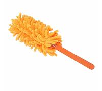 Orange Chenille Duster for Home | Retractable, Stainless Steel Handle | Washable, Super Absorbent | Suitable for Dusting Tools, Car, Household Appliances