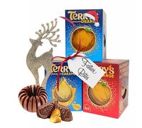 Orange Chocolate Bulk for Christmas - Assortment of Caramel, Dark & Milk Chocolate Orange Balls with Reindeer Decoration for Chocolate Hamper, Kids Stocking Fillers, Birthday Gifts for Women