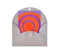 Orange Circle Centre Blank Greeting Card, 4x6 Inches, #Holiday Greeting Card, Suitable For All Occasions.