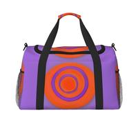Orange Circle Centre Hand Travel Bag.Fashionable Design, Large Storage Capacity, Suitable For Business Trips And Short Trips., Black, One Size