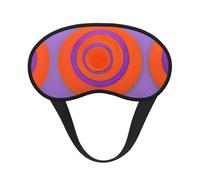 Orange Circle Centre Printed Eye mask, for Sleeping, Light-Blocking, Soft and Comfortable, Elastic Band