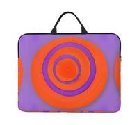 Orange Circle Centre Printed Laptop Sleeve 16.5 * 12.2", Business and Casual Dual use, Suitable for Some laptops