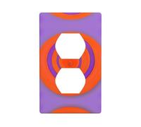 Orange Circle Centre Printed Wall Plate PC Material Impact Resistant UK Standard Heat Resistant Residential Commercial