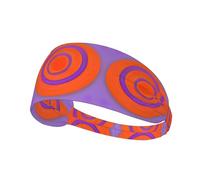 Orange Circle Centre Prints Elastic Sports Headband Breathable and Sweat-Wicking Suitable for Yoga Running and Fitness