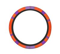 Orange circle centre Prints Thickened elastic steering wheel cover, car interior trim, anti-slip, for trucks and cars.