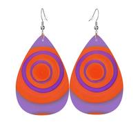 Orange circle centre Teardrop earrings are perfect for holiday gatherings parties or family dinner decorations.