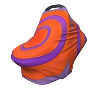 Orange circle centre Versatile full-print Stroller Chair Cover/Nursing Cover, specially designed for your baby