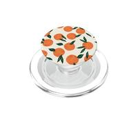 Orange Citrus Fruit Summer Floral Pattern PopSockets PopGrip for MagSafe