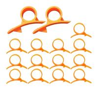 Orange Citrus Peelers, 13pcs Plastic Orange+2pcs Grapefruit Peeler. Lemon Citrus Fruit Labor-Saving Opener Kitchen Tools
