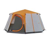 (orange) Coleman 8 Man Cortes Octagon Tent - 380 x 360cm