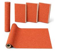 Orange Color Bookbinding Linen Fabric 57" x 17.3" for DIY Book Covers, Archival Grade Thick Backing, Durable Fray-Resistant Cloth for Wedding Albums, Scrapbooks & Custom Binding, Multi-Color Options