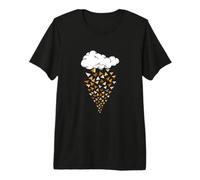 Orange Color Cloud Planes Orange Graphic Premium T-Shirt
