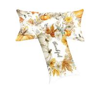 Orange Color Cushion Covers 40x80cm Pillow Case Pumpkin Outdoor Cushion Covers linen Pillow Cases 2 pack Double-Sided Printing Soft Breathable Machine Washable for Living Room, Sofa Home Decor C0C64