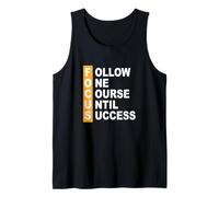 Orange Color Follow The Course Orange Graphic Tank Top