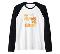 Orange Color Hustle Ain't So Crazy Orange Graphic Raglan Baseball Tee