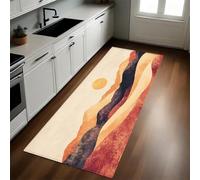 Orange Color Kitchen Carpet Runner Sunrise over the mountains and desert Non-Slip Washable Low Pile Rug 50 x 80 cm for Bedroom, Entrance, Laundry Room