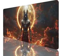 Orange Color Large Mouse Mat 900x400x3mm, Abstract Gaming Mouse Pad, Extended Desk Mat with Stitched Edges, Waterproof Mousepad Improved Precision and Speed for Gaming Accessories and Gifts 8-3434