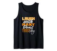 Orange Color Laugh But Don't Trust Orange Graphic Tank Top