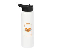 Orange Color Lost Love Card Orange Graphic Stainless Steel Insulated Water Bottle
