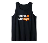 Orange Color Love Not Hate Orange Graphic Tank Top