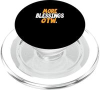 Orange Color More Blessings Coming Y'all Orange Graphic PopSockets PopGrip for MagSafe