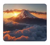 Orange Color Mouse Mat 400x300mm, Small Mouse Pad Sunset Waterproof Gaming Mousepad, Mini Desk Mat with Anti-Slip Base, Stitched Edges Mousepad, Keyboard, Mousemats for Desk, Gifts for Women 0-2984