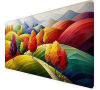 Orange Color Mouse Mat Landscape Gaming Mouse Pad XXL 90 x 40cm Desk Mat Large with Non-Slip Base and Stitched Edge Keyboard Pad for Gaming/Home/Office/Accessories, Improved Precision and Speed p3472i