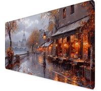 Orange Color Mouse Mat Paris Gaming Mouse Pad XXL 80 x 40cm Desk Mat Large with Non-Slip Base and Stitched Edge Keyboard Pad for Gaming/Home/Office/Accessories, Improved Precision and Speed r5097i