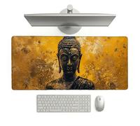 Orange Color Mouse Pad 1200 x 600 x 3 mm Extended Large Mouse Mat, Keyboard Mousemat, Desk Mat Workspace Decor with Anti-Slip Base & Anti-Fray Edges, Waterproof Desk Accessories for Work (Zen) L-x1130
