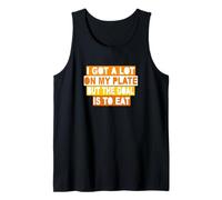 Orange Color The Goal is to Eat Orange Graphic Tank Top