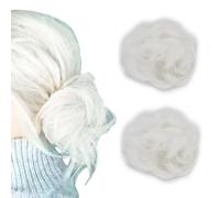 Orange Color Updo Bun Synthetic Scrunchie Messy Bun Extensions Elastic Donut Chignon Ponytail Hairpiece Rubber Band Wavy Bun Extensions for Women Girl(2pcs,119#)