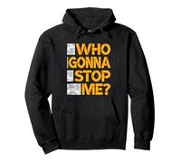 Orange Color Who Gonna Stop Me? Orange Graphic Pullover Hoodie