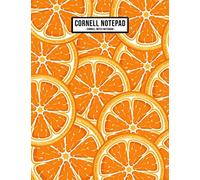 Orange Cornell Notepad: Cornell Method Notebook | Cornell Style Notepad | Large 8.5 x 11