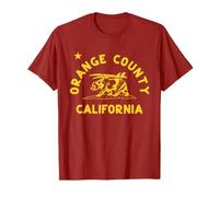 Orange County California Beach Flag Bear Surf CA Vintage T-Shirt