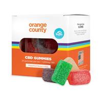 Orange County CBD Gummies, 1200mg High Strength - 25 Vegan Cube Mixed-Fruit Gummies - Gluten-Free, Non-GMO - Reduce Stress, Calm Anxiety, Unwind, Improve Sleep - THC-Free