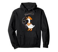 Orange Cowgirl Goose Cowboy Hat Country Geese Pullover Hoodie