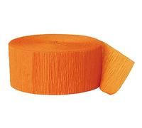 Orange Crepe Paper Streamer (2 Meters) 1 Piece - Premium Quality Party Decoration for Celebrations and Events