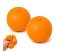 Orange Crunchy Squishy, Crunchy Orange Squishy, Realistic Fruit Squeeze Stress Ball with Loud Crunch Sound, Fast Rebound Scented Simulation Fruit Fidget Toy for Adults Anxiety Relief