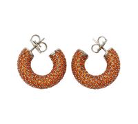 Orange Crystal Sun Earrings Mini - female - Amina Muaddi - Earrings - Orange - ONE SIZE - Accessories ONE SIZE