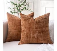 Orange Cushion Covers 40x40 Chenille Boho Modern Farmhouse Decor Sofa Cushion Covers Room Decor Cozy Home Finds Rust Cushions 40 x 40cm for Decorative Pillows Home Decoration Living Room Bedroom Couch