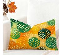 Orange Cushion Covers 50cm x 75cm Large Cushions Rectangle Cushion Covers Velvet Double Sided Printing Green Pillow Cases for Room Sofa Balcony Office Outdoor Garden Winter Decorations Gift 1h-334