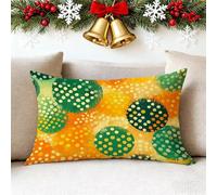 Orange Cushion Covers 60cm x 80cm Large Cushions Rectangle Cushion Covers Linen Double Sided Printing Green Pillow Cases for Room Sofa Balcony Office Outdoor Garden Winter Decorations Gift 1h-334