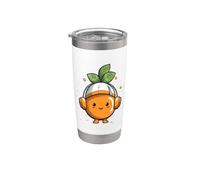 Orange Cute Happy Fruit Lover Tangerine Citrus Face Summers Stainless Steel Insulated Tumbler