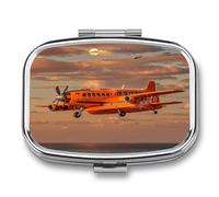 Orange Daylight Aircraft Travel Pill Organizer Portable Daily Waterproof Pill Case Small Medicine Storage Container for Vitamins Fish Oil Cod Liver Oil Earplug Storage