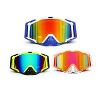 (Orange) Detachable Motorcycle Ski Goggles Anti Radiation UV Protection Windproof Riding Sunglasses for Adults